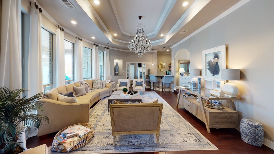 luxury celebrity villa living room
