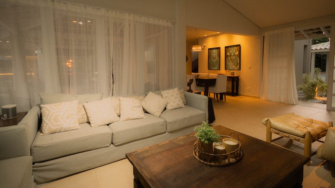 luxury celebrity villa living room